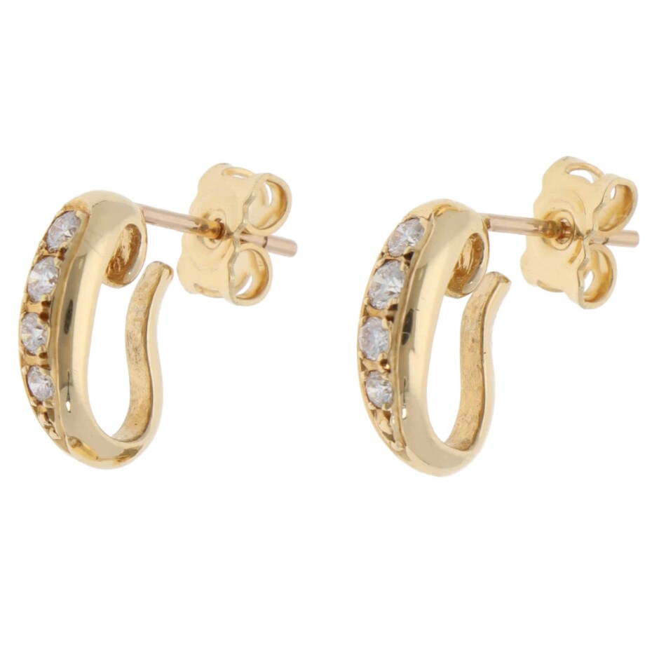 Vintage Mikimoto Interchangeable Diamond Earrings in Yellow Gold