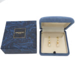 Vintage Mikimoto Pearl Hoop Earrings in Yellow Gold