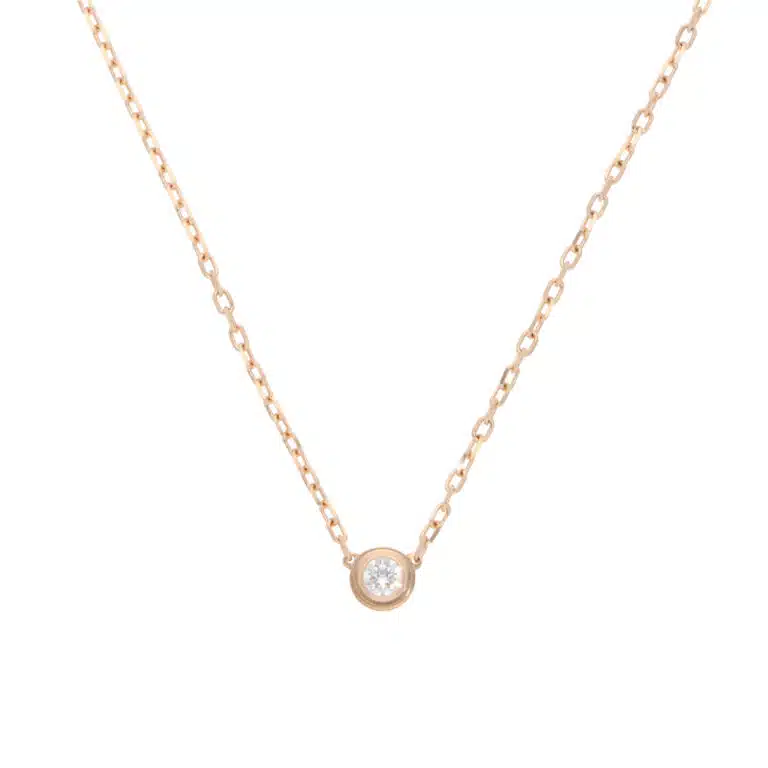 Vintage Cartier d'Amour Diamond Necklace SM in Rose Gold