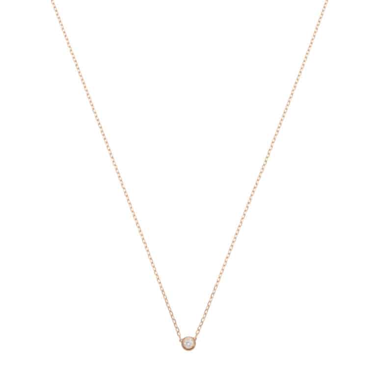 Vintage Cartier d'Amour Diamond Necklace SM in Rose Gold