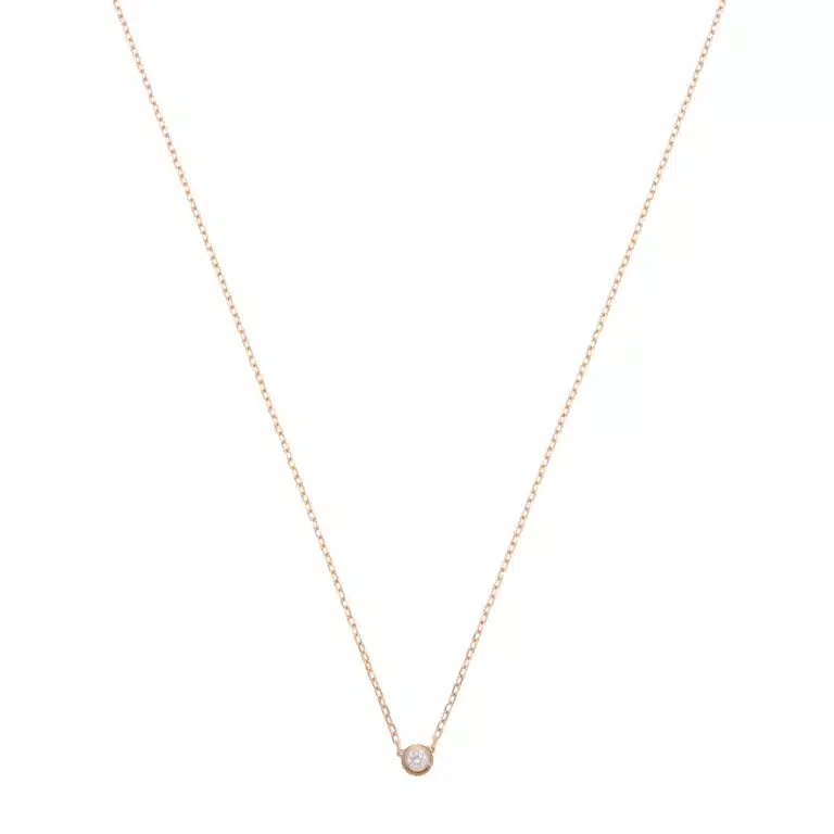 Vintage Cartier d'Amour Diamond Necklace SM in Rose Gold