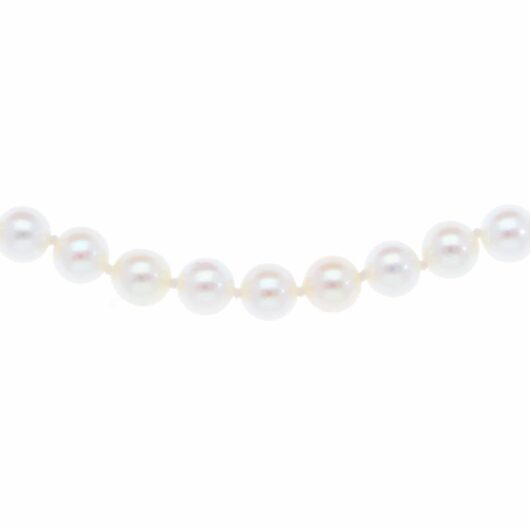Akoya Pearl Strand Necklace with White Gold Clasp