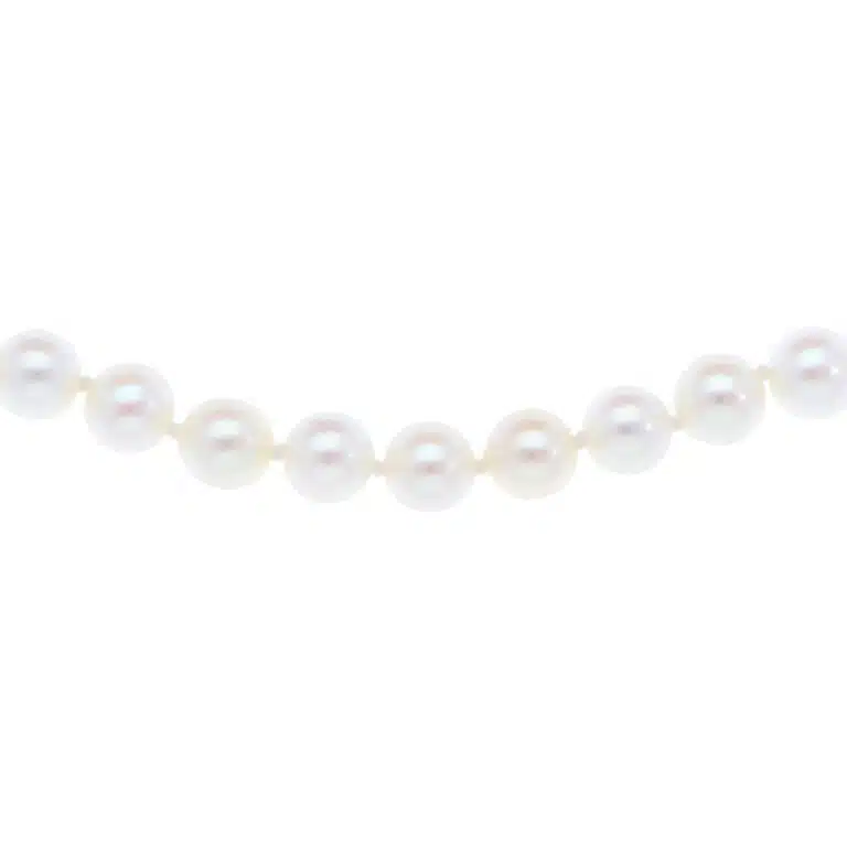 Akoya Pearl Strand Necklace with White Gold Clasp