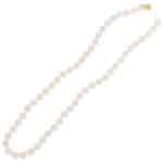 Akoya Pearl Strand Necklace with Yellow Gold Clasp