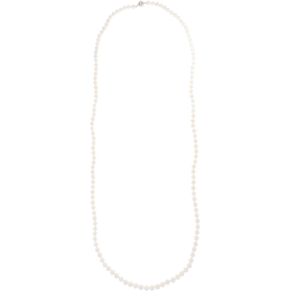 Freshwater Pearl Strand Necklace with White Gold Clasp