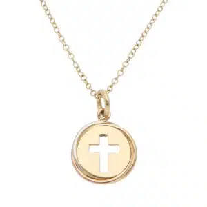 Vintage Cartier Trinity Cross Medal Charm in Gold
