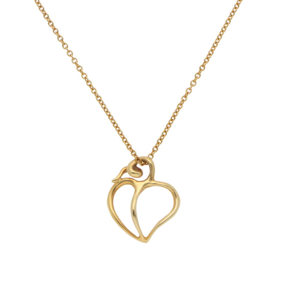 Vintage Paloma Picasso for Tiffany & Co. Leaf Heart Necklace