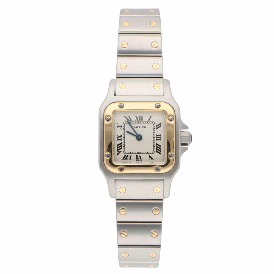 Vintage Cartier Santos Galbee 24mm steel and gold