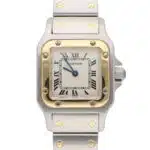Vintage Cartier Santos Galbee 24mm steel and gold