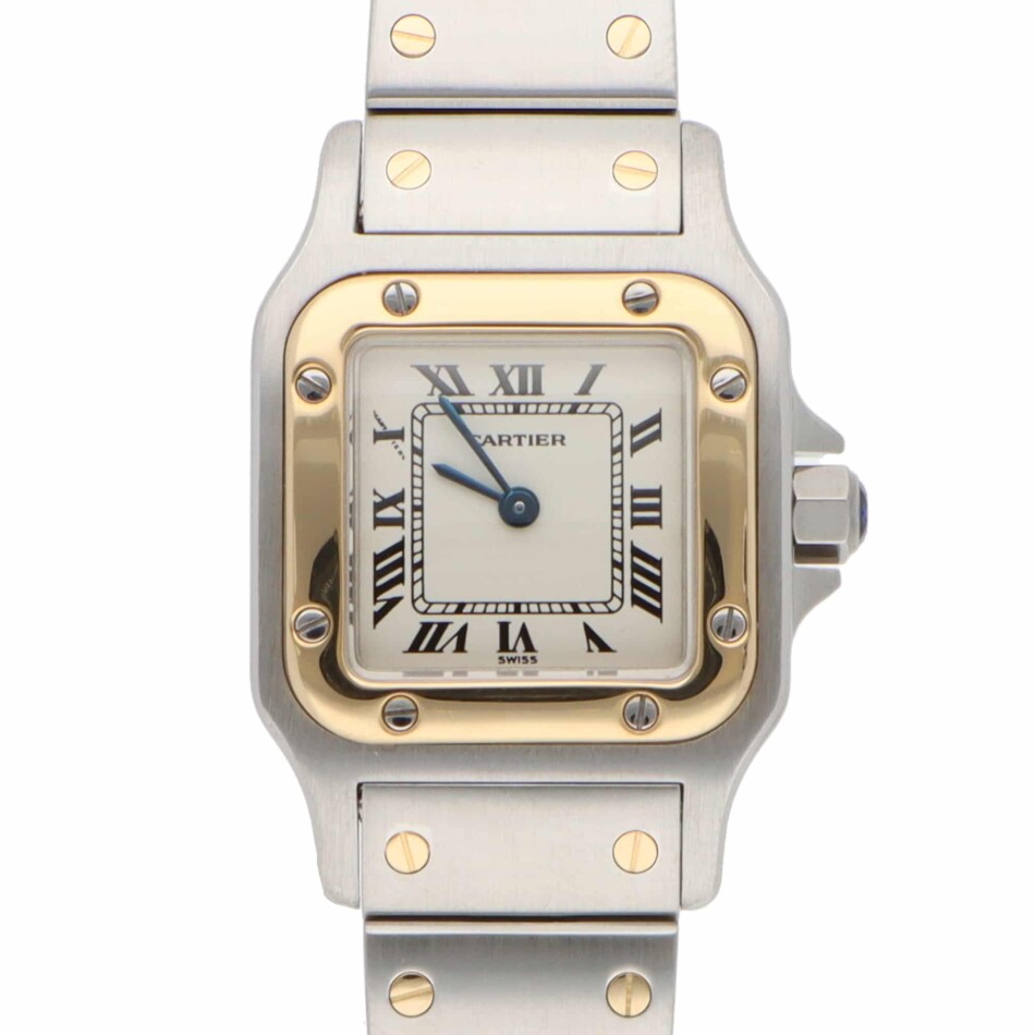 Vintage Cartier Santos Galbee 24mm steel and gold