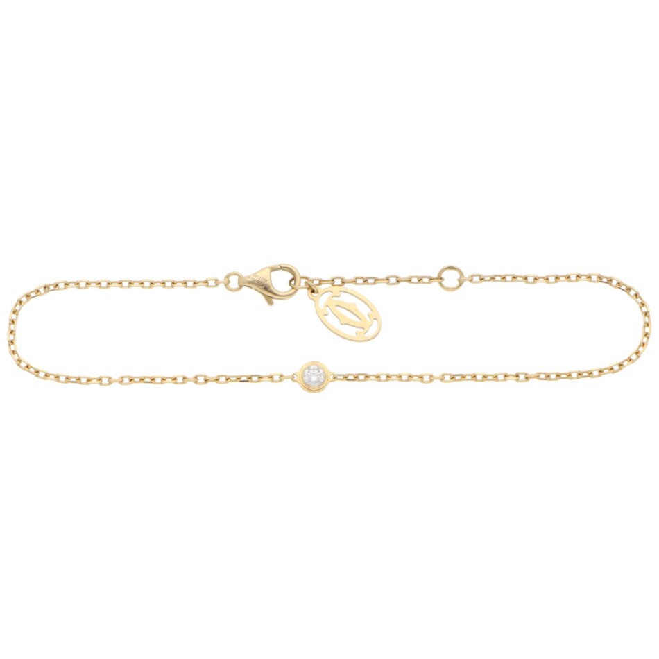 Vintage Cartier d'Amour Diamond Bracelet SM in Yellow Gold