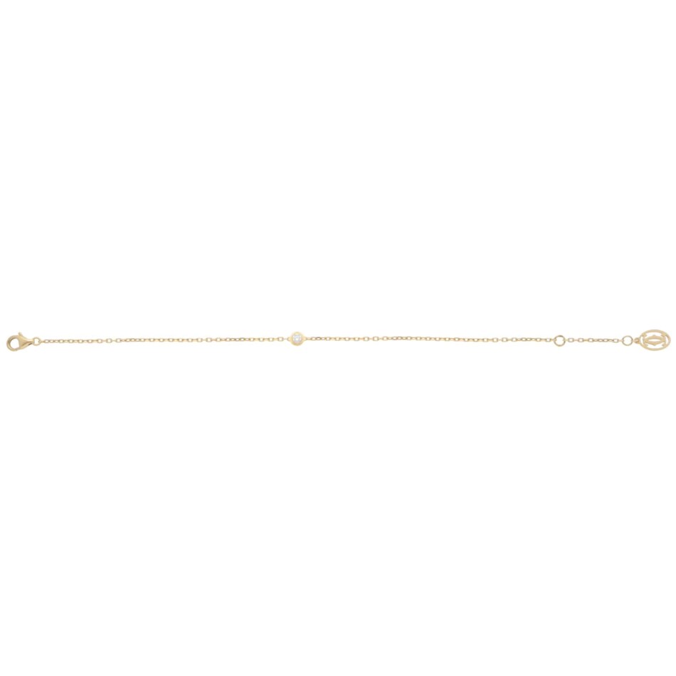 Vintage Cartier d'Amour Diamond Bracelet SM in Yellow Gold
