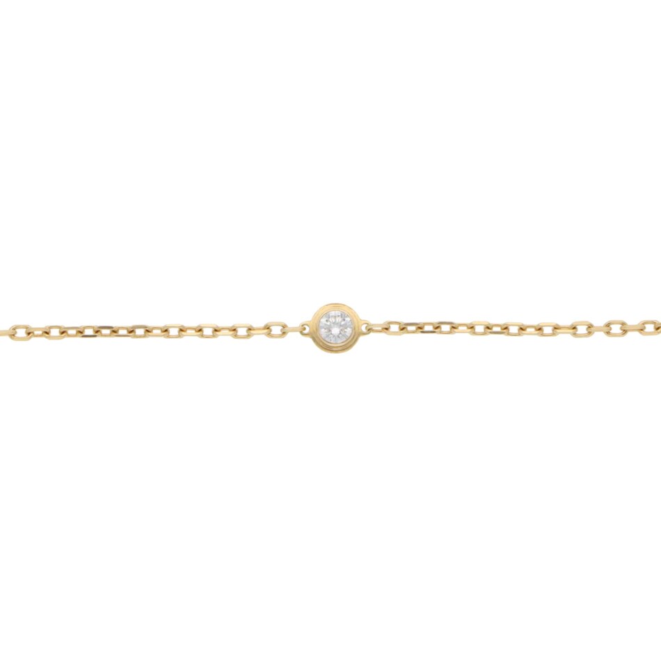 Vintage Cartier d'Amour Diamond Bracelet SM in Yellow Gold