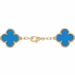 Vintage Van Cleef & Arpels Blue Agate Alhambra Bracelet