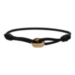Vintage Cartier Trinity Black Cord Bracelet in Gold
