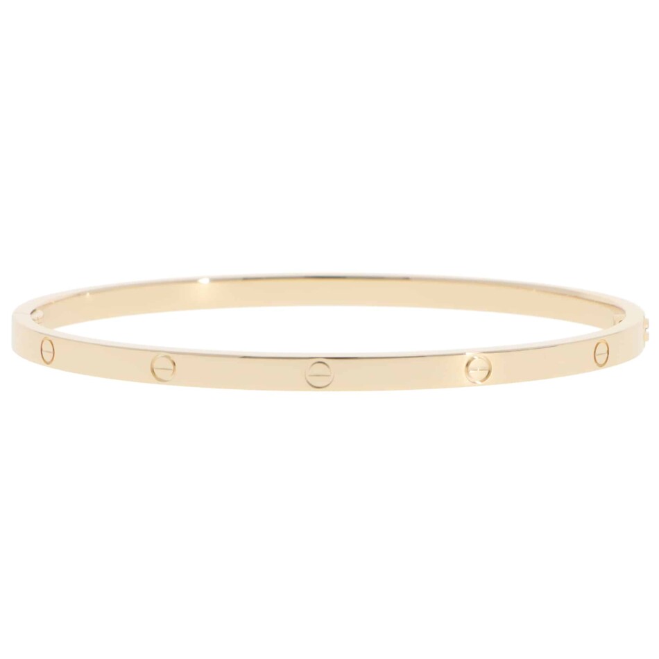 Vintage Cartier LOVE Bracelet SM in Yellow Gold, Size 19