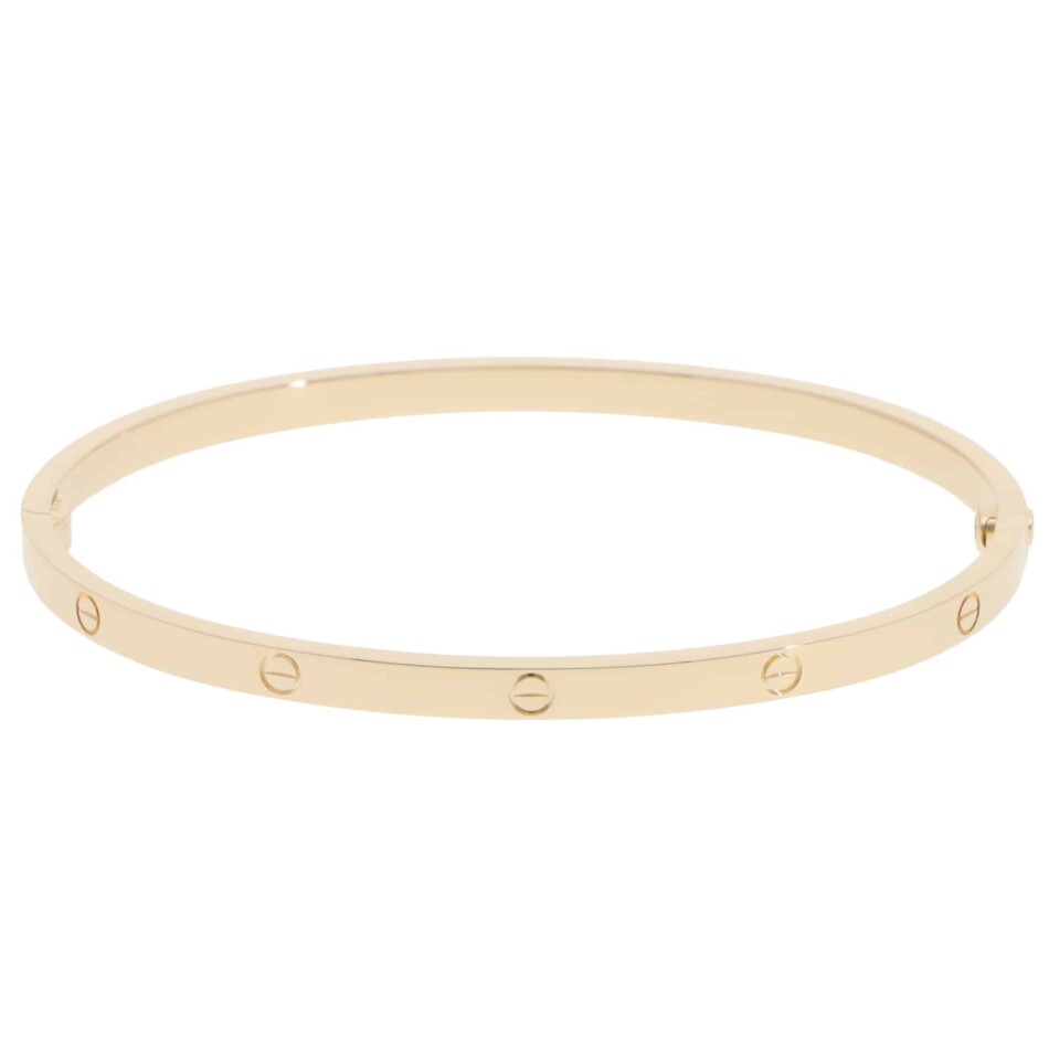 Vintage Cartier LOVE Bracelet SM in Yellow Gold, Size 19