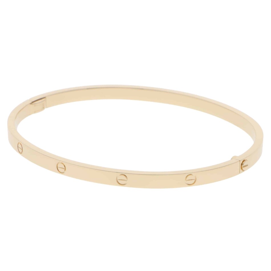 Vintage Cartier LOVE Bracelet SM in Yellow Gold, Size 19