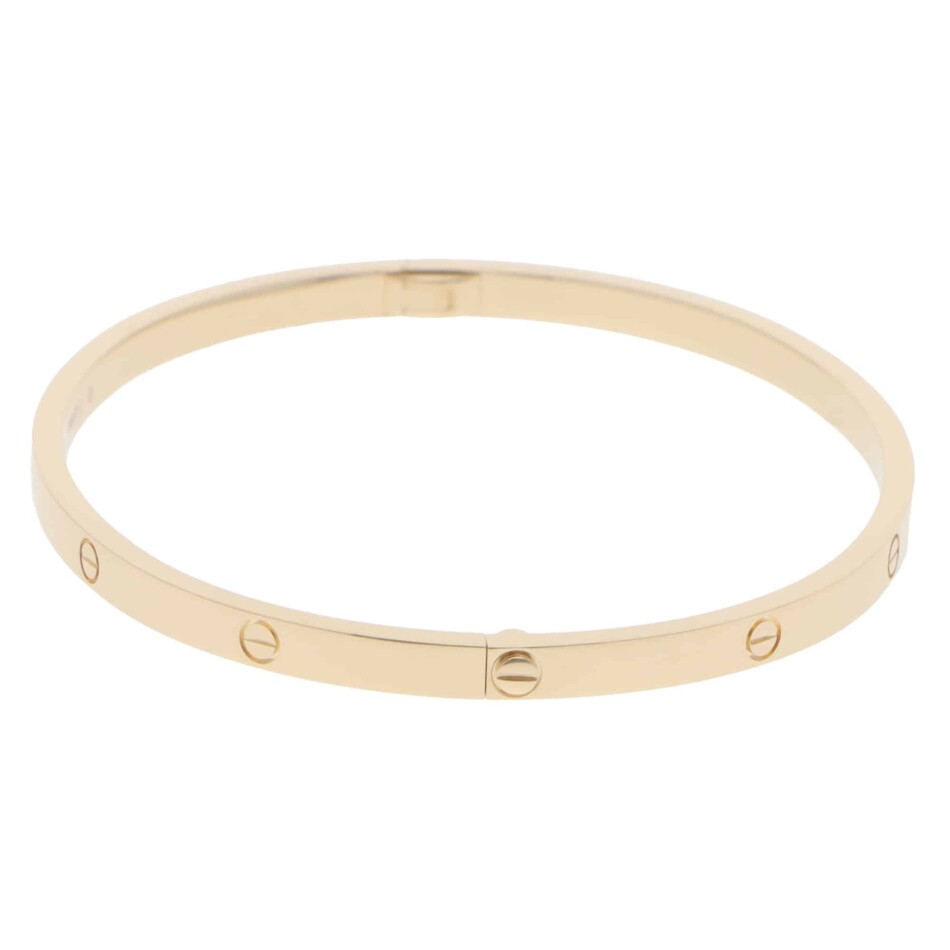 Vintage Cartier LOVE Bracelet SM in Yellow Gold, Size 19