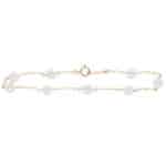 Vintage Mikimoto Akoya Pearl Chain Bracelet in Yellow Gold