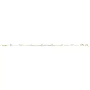 Vintage Mikimoto Akoya Pearl Chain Bracelet in Yellow Gold