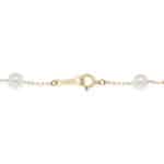 Vintage Mikimoto Akoya Pearl Chain Bracelet in Yellow Gold