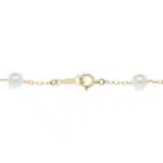 Vintage Mikimoto Akoya Pearl Chain Bracelet in Yellow Gold