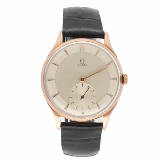 Vintage 1950 Omega Jumbo Rose Gold Wristwatch