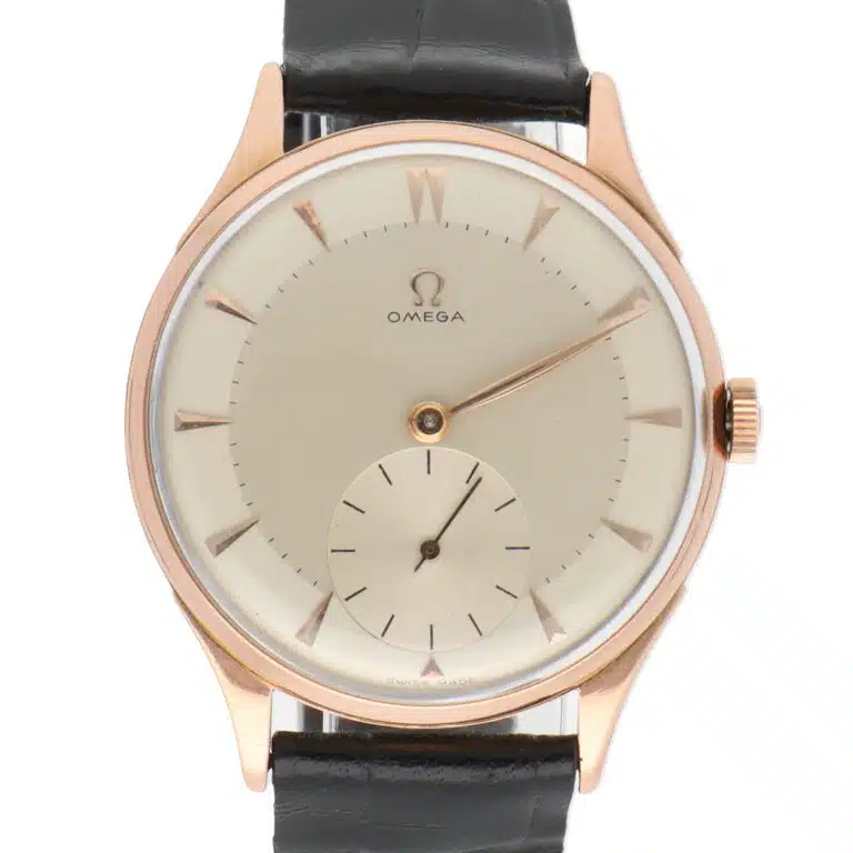 Vintage 1950 Omega Jumbo Rose Gold Wristwatch