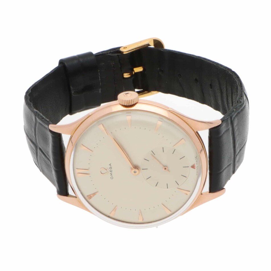Vintage 1950 Omega Jumbo Rose Gold Wristwatch