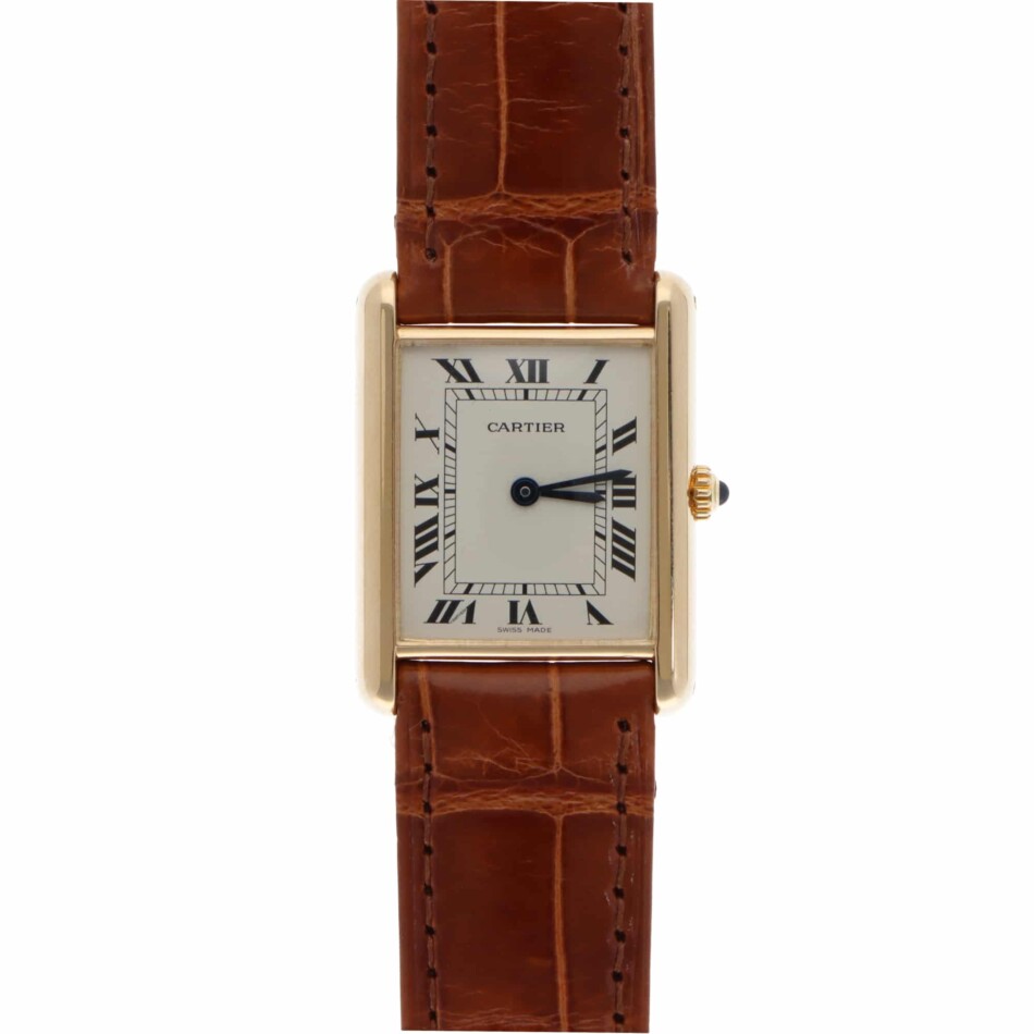 Vintage Cartier Tank Louis yellow gold wristwatch