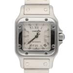 Vintage Cartier Santos Galbee automatic 24mm guilloche dial