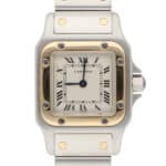 Vintage Cartier Santos Galbee 24mm steel and gold wrist watch