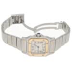 Vintage Cartier Santos Galbee 24mm steel and gold wrist watch