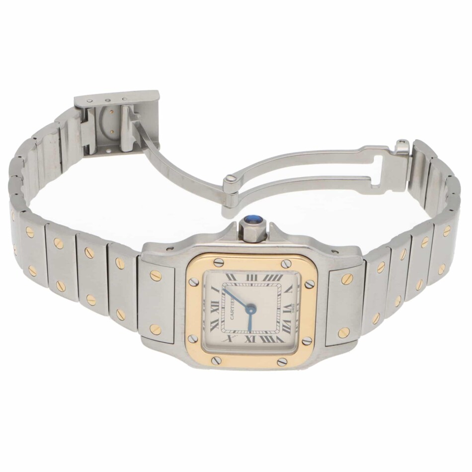 Vintage Cartier Santos Galbee 24mm steel and gold wrist watch