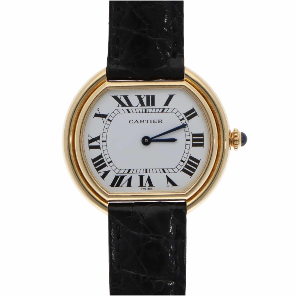Vintage Cartier Ellipse Large Model 78091 yellow gold c.1970s