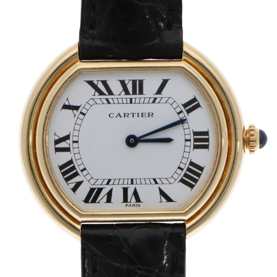 Vintage Cartier Ellipse Large Model 78091 yellow gold c.1970s