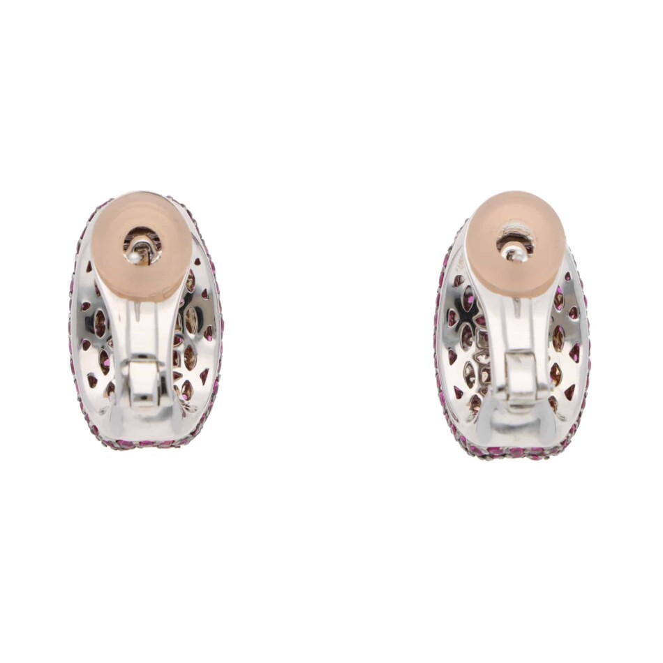 Vintage Roberto Coin Pink Sapphire and Diamond Earrings