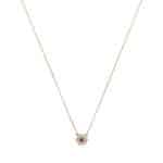 Vintage Boucheron Ruby and Diamond Necklace in Yellow Gold