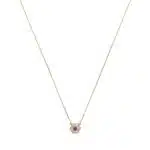 Vintage Boucheron Ruby and Diamond Necklace in Yellow Gold