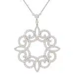 Vintage Tiffany & Co. Enchant Scroll Diamond Pendant Necklace