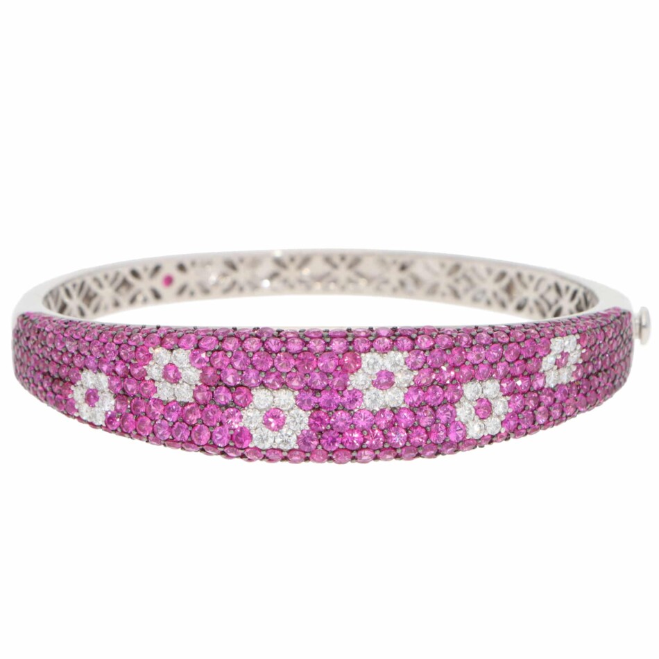 Vintage Roberto Coin Pink Sapphire and Diamond Bracelet