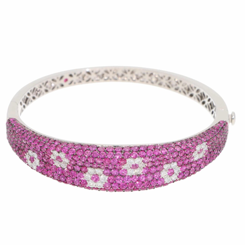 Vintage Roberto Coin Pink Sapphire and Diamond Bracelet