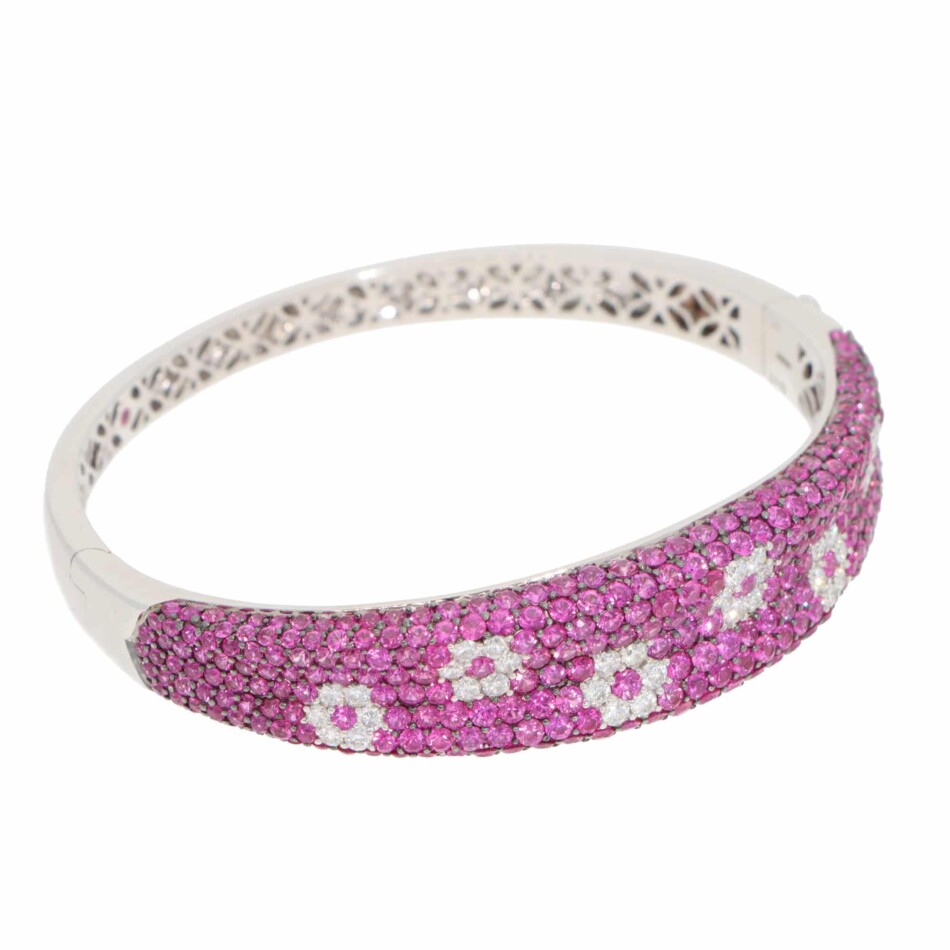 Vintage Roberto Coin Pink Sapphire and Diamond Bracelet