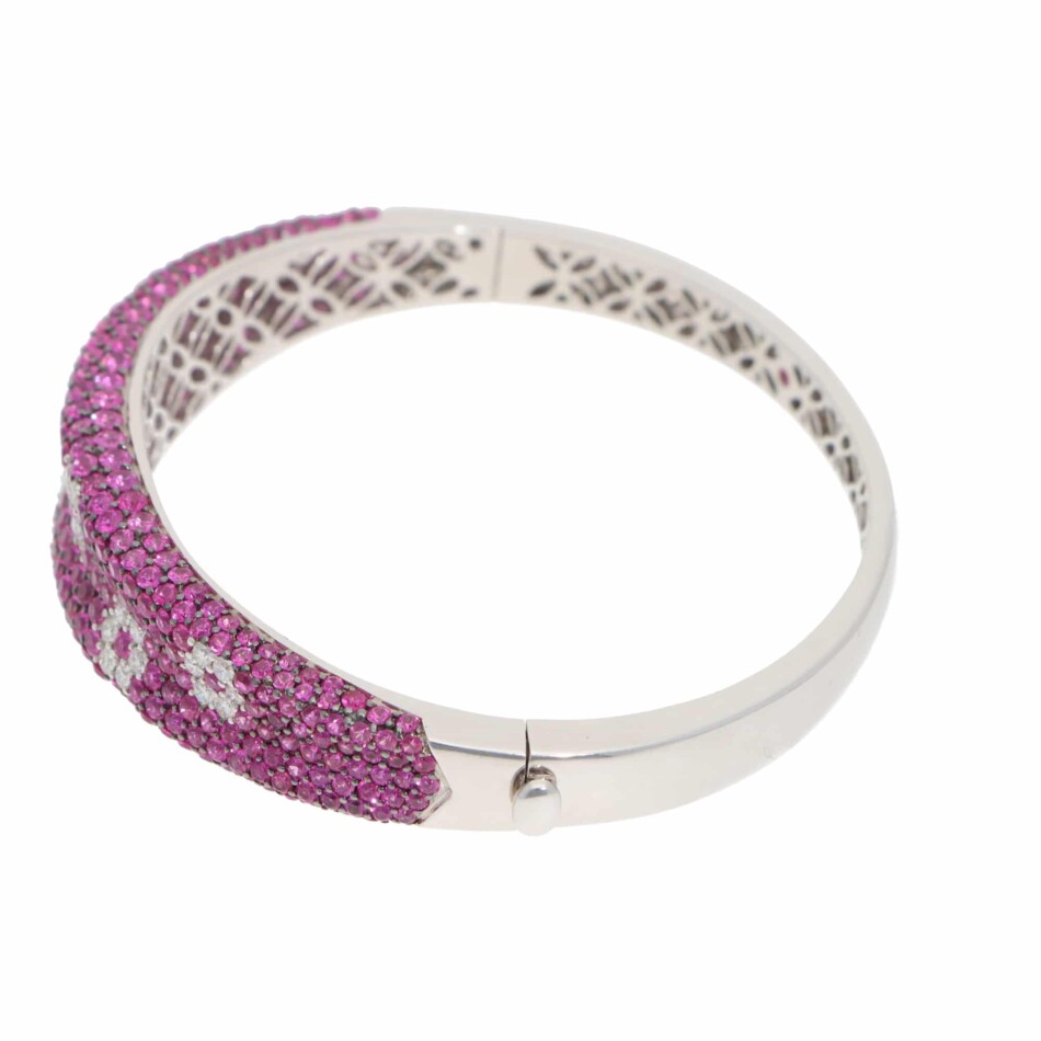 Vintage Roberto Coin Pink Sapphire and Diamond Bracelet