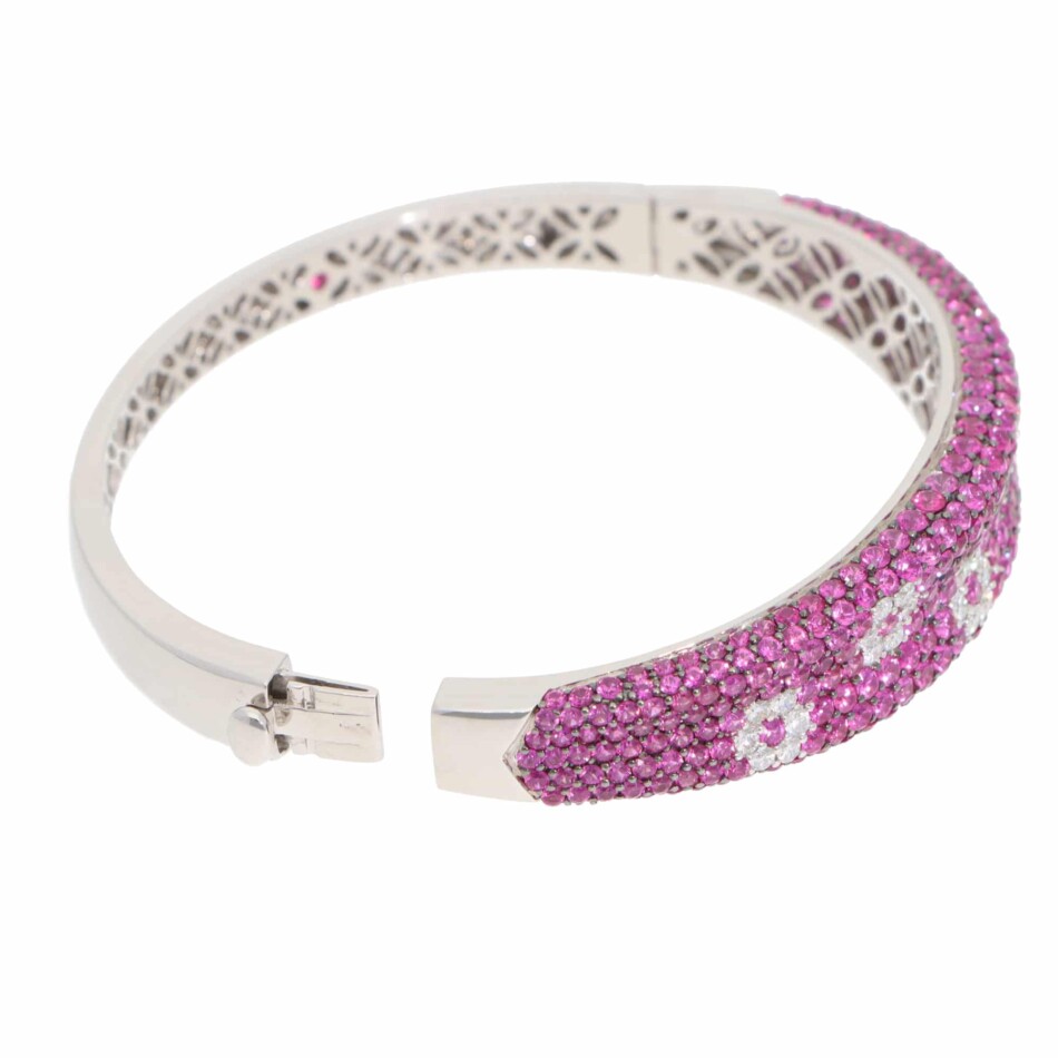 Vintage Roberto Coin Pink Sapphire and Diamond Bracelet
