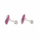 Vintage Roberto Coin Pink Sapphire and Diamond Bar Cufflinks