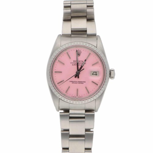 Vintage 1982 Rolex Oyster Perpetual Datejust 36mm Custom Pink