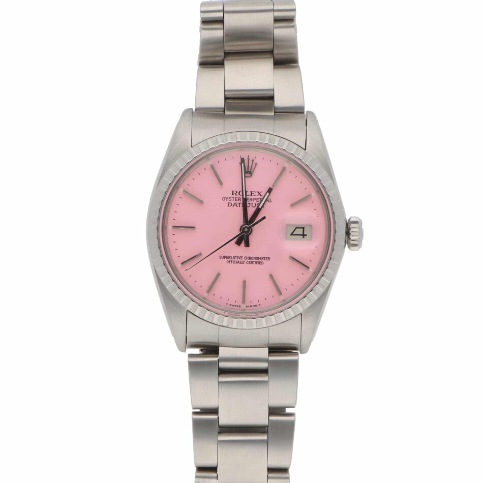 Vintage 1982 Rolex Oyster Perpetual Datejust 36mm Custom Pink