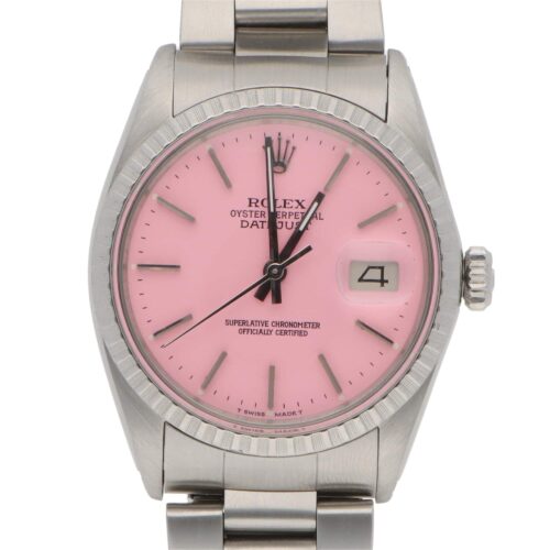 Vintage 1982 Rolex Oyster Perpetual Datejust 36mm Custom Pink